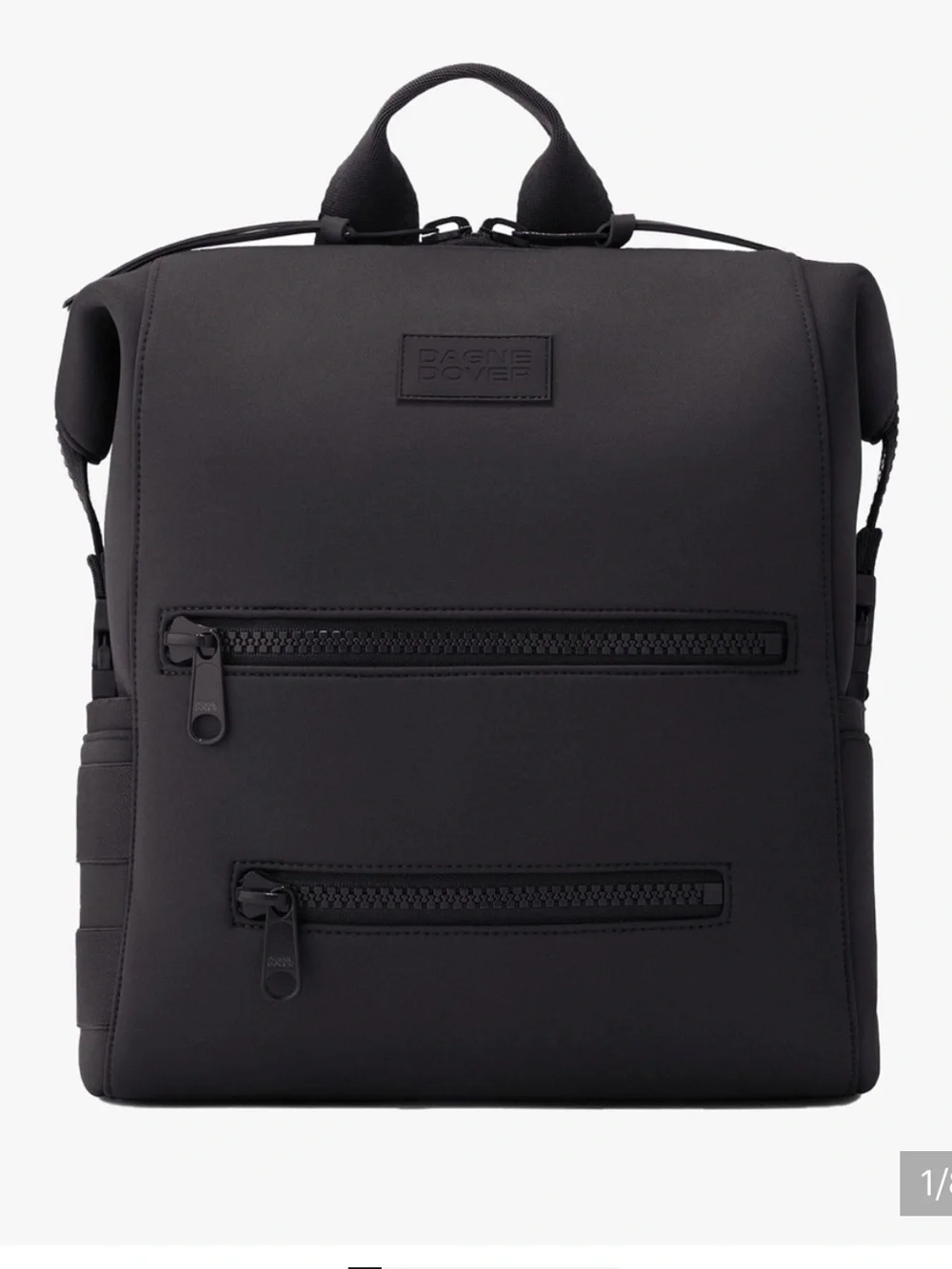 Dagne Dover Black Men's Backpack with Dual Front Zips